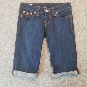 True Religion Sally Bermuda Jean Shorts Size 28